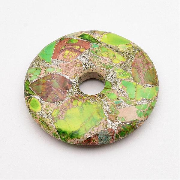 PandaHall Synthetic Silver Line and Regalite/Imperial Jasper/Sea Sediment Jasper Big Pendants, Donut/Pi Disc, Yellow Green, Donut Width...
PandaHall Synthetic Silver Line and Regalite/Imperial Jasper/Sea Sediment Jasper Big Pendants, Donut/Pi Disc, Yellow Green, Donut Width...