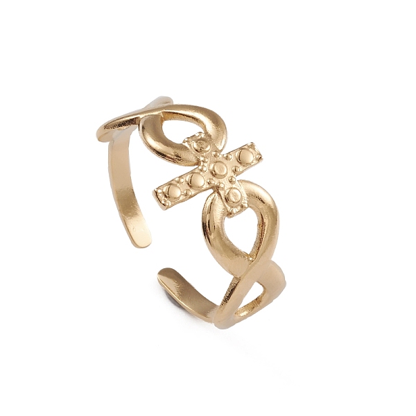 PandaHall Ion Plating(IP) 304 Stainless Steel Cross & Infinity Open Cuff Rings for Women, Real 14K Gold Plated, US Size 7 1/4(17.5mm) 304...
PandaHall Ion Plating(IP) 304 Stainless Steel Cross & Infinity Open Cuff Rings for Women, Real 14K Gold Plated, US Size 7 1/4(17.5mm) 304...