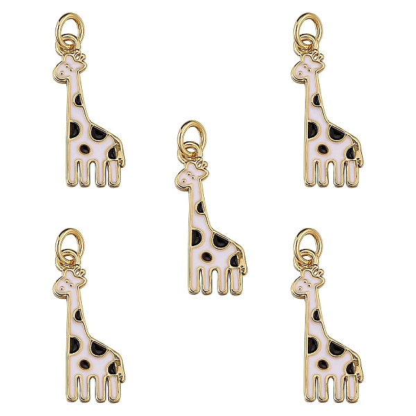 PandaHall 5Pcs Brass Enamel Pendants, with Jump Ring, Cadmium Free & Nickel Free & Lead Free, Real 16K Gold Plated, Giraffe, 20.5x9x1.5mm..., White
PandaHall 5Pcs Brass Enamel Pendants, with Jump Ring, Cadmium Free & Nickel Free & Lead Free, Real 16K Gold Plated, Giraffe, 20.5x9x1.5mm..., White