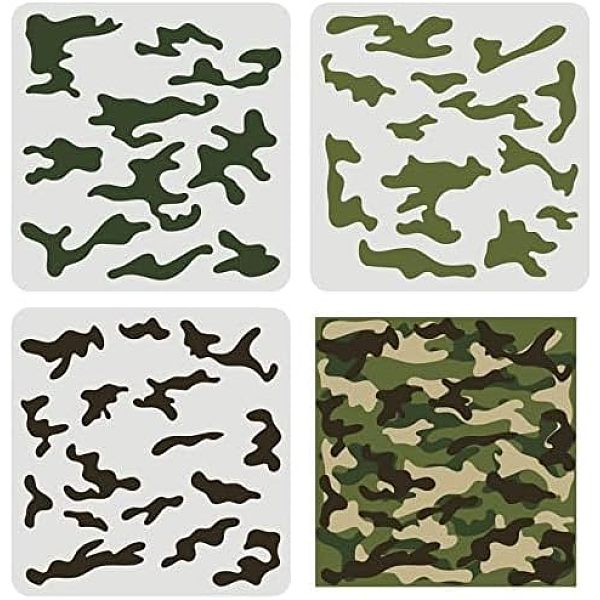 PandaHall FINGERINSPIRE 3 pcs Camo Stencil Kit 30x30cm Camo Stencils for Spray Paint Camouflage Pattern Stencils for Painting on Wood...
PandaHall FINGERINSPIRE 3 pcs Camo Stencil Kit 30x30cm Camo Stencils for Spray Paint Camouflage Pattern Stencils for Painting on Wood...