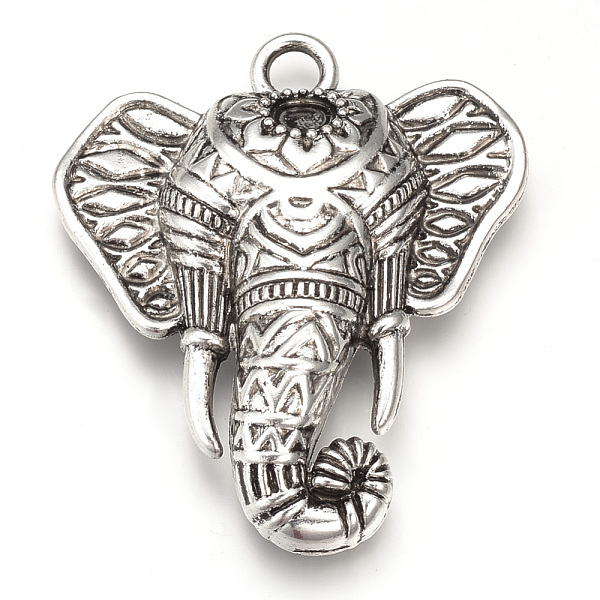 PandaHall Tibetan Style Alloy Big Pendants, Elephant, Cadmium Free & Lead Free, Antique Silver, Tray: 6mm, 55x47x8mm, Hole: 5mm, about...
PandaHall Tibetan Style Alloy Big Pendants, Elephant, Cadmium Free & Lead Free, Antique Silver, Tray: 6mm, 55x47x8mm, Hole: 5mm, about...