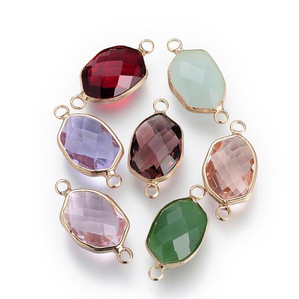 PandaHall Glass Links connectors, with Brass Findings, Faceted, Oval, Mixed Color, 23x12x6.5mm, Hole: 2.5mm Glass Oval Multicolor
PandaHall Glass Links connectors, with Brass Findings, Faceted, Oval, Mixed Color, 23x12x6.5mm, Hole: 2.5mm Glass Oval Multicolor