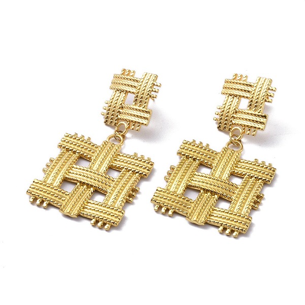 PandaHall 304 Stainless Steel Stud Earrings, Square, Golden, 52.5x29.5mm 304 Stainless Steel Square
PandaHall 304 Stainless Steel Stud Earrings, Square, Golden, 52.5x29.5mm 304 Stainless Steel Square