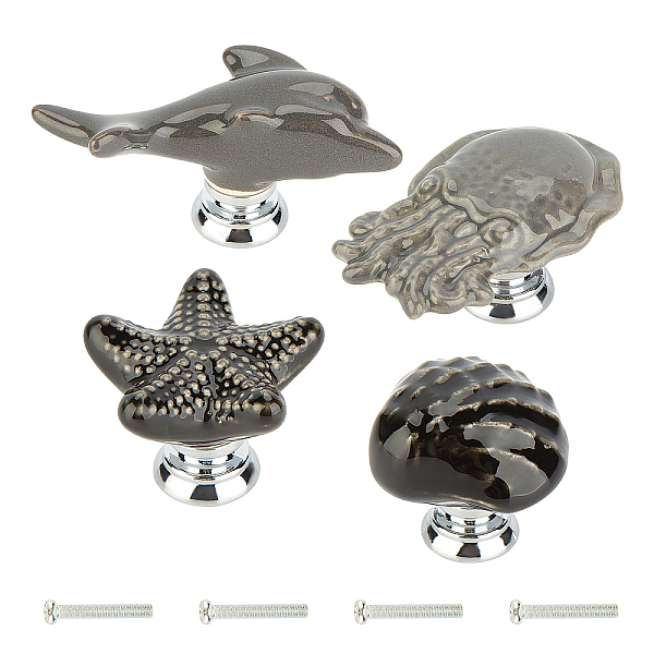 PandaHall Gorgecraft Porcelain Drawer Knobs, with Zinc Alloy Finding and Iron Screw, for Home, Cabinet, Cupboard and Dresser, Mixed Shapes..., Black
PandaHall Gorgecraft Porcelain Drawer Knobs, with Zinc Alloy Finding and Iron Screw, for Home, Cabinet, Cupboard and Dresser, Mixed Shapes..., Black