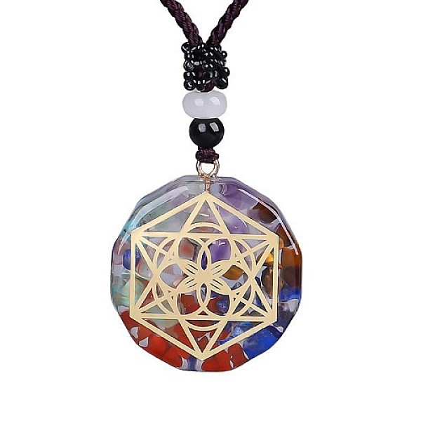 PandaHall Orgonite Chakra Natural & Synthetic Mixed Stone Pendant Necklaces, Nylon Thread Necklace for Women, Flat Round, Hexagon, 25.59...
PandaHall Orgonite Chakra Natural & Synthetic Mixed Stone Pendant Necklaces, Nylon Thread Necklace for Women, Flat Round, Hexagon, 25.59...