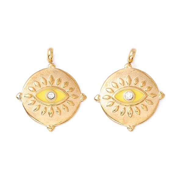 PandaHall Vacuum Plating 304 Stainless Steel Enamel Pendants, with Rhinestone, Light Gold, Flat Round with Eye, Mixed Color, 21x17x4mm, Hole..., Multicolor
PandaHall Vacuum Plating 304 Stainless Steel Enamel Pendants, with Rhinestone, Light Gold, Flat Round with Eye, Mixed Color, 21x17x4mm, Hole..., Multicolor