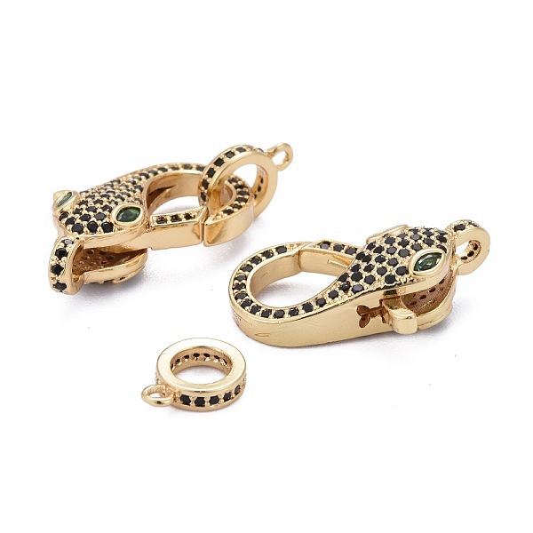 PandaHall Brass Micro Pave Black & Green Cubic Zirconia Lobster Claw Clasp, Long-Lasting Plated, with Jump Rings, Snake Shape, Real 18K Gold...
PandaHall Brass Micro Pave Black & Green Cubic Zirconia Lobster Claw Clasp, Long-Lasting Plated, with Jump Rings, Snake Shape, Real 18K Gold...