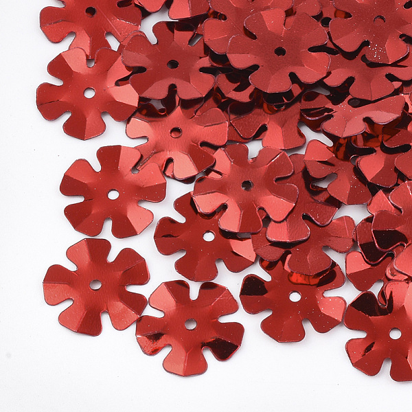 PandaHall Ornament Accessories, PVC Plastic Paillette/Sequins Beads, Flower, FireBrick, 13.5~14x13.5~14x0.6mm, Hole: 1.4mm, about..., Red
PandaHall Ornament Accessories, PVC Plastic Paillette/Sequins Beads, Flower, FireBrick, 13.5~14x13.5~14x0.6mm, Hole: 1.4mm, about..., Red