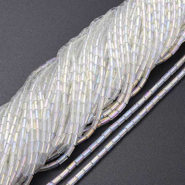 PandaHall Electroplate Glass Beads Strands, AB Color Plated, Column, Clear AB, 4.5~5x2.5mm, Hole: 0.8mm, about 75pcs/Strand, 14.17 inch..., White
PandaHall Electroplate Glass Beads Strands, AB Color Plated, Column, Clear AB, 4.5~5x2.5mm, Hole: 0.8mm, about 75pcs/Strand, 14.17 inch..., White