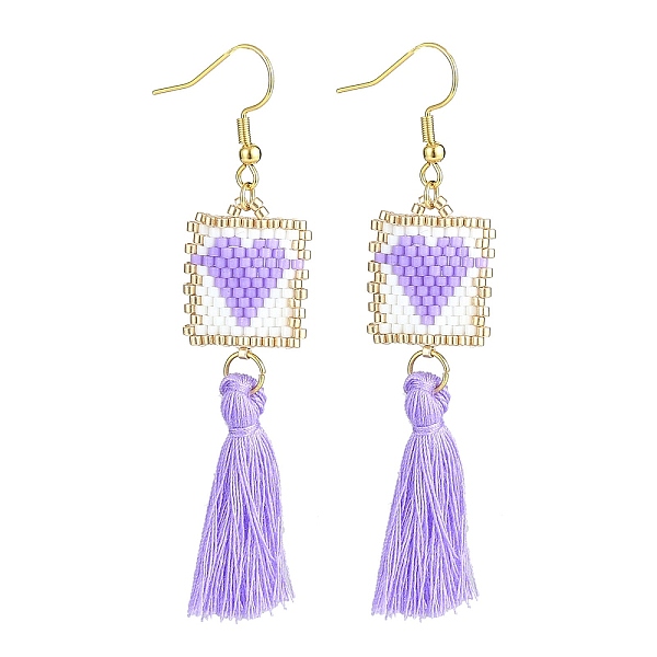 PandaHall Glass Rectangle with Tassel Dangle Earrings, Golden 304 Stainless Steel Jewelry for Women, Heart, 74~77mm, Pin: 0.8mm Glass Heart
PandaHall Glass Rectangle with Tassel Dangle Earrings, Golden 304 Stainless Steel Jewelry for Women, Heart, 74~77mm, Pin: 0.8mm Glass Heart