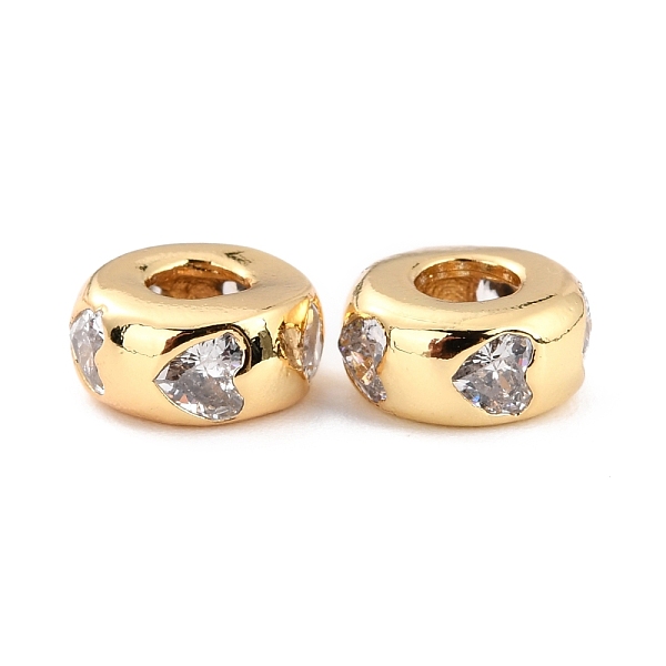 PandaHall Brass Micro Pave Clear Cubic Zirconia Beads, Long-Lasting Plated, Cadmium Free & Lead Free, Rondelle with Heart, Real 18K Gold...
PandaHall Brass Micro Pave Clear Cubic Zirconia Beads, Long-Lasting Plated, Cadmium Free & Lead Free, Rondelle with Heart, Real 18K Gold...