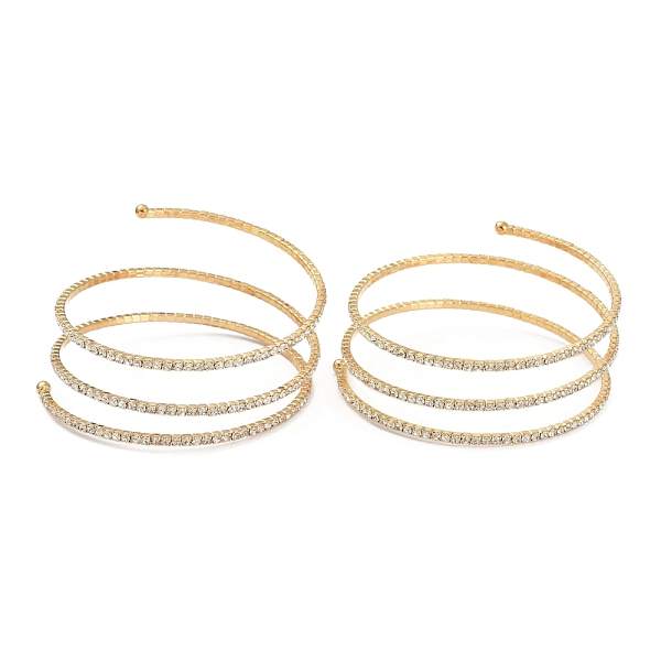 PandaHall Iron Alloy Rhinestone Multilayer Bangles, Three Loops, End with Immovable Beads, Light Gold, 0.2~3.7cm, Inner Diameter: 2-1/4 inch...
PandaHall Iron Alloy Rhinestone Multilayer Bangles, Three Loops, End with Immovable Beads, Light Gold, 0.2~3.7cm, Inner Diameter: 2-1/4 inch...