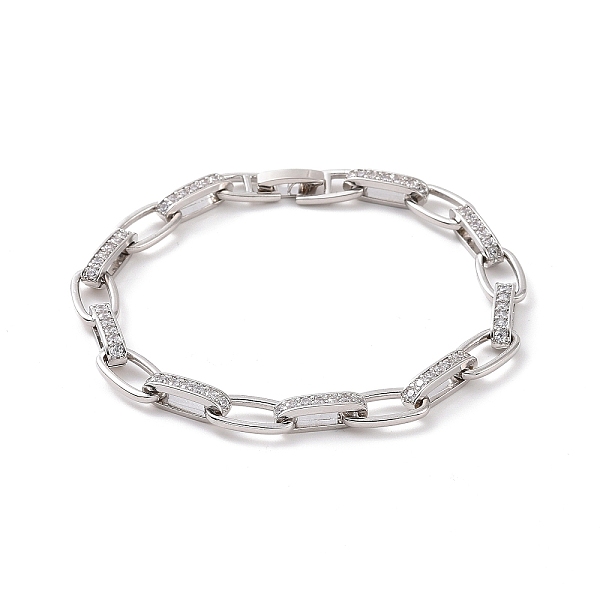 PandaHall Clear Cubic Zirconia Oval Link Chain Bracelet, Brass Jewelry for Women, Platinum, 7-3/4 inch(19.8cm) Cubic Zirconia
PandaHall Clear Cubic Zirconia Oval Link Chain Bracelet, Brass Jewelry for Women, Platinum, 7-3/4 inch(19.8cm) Cubic Zirconia