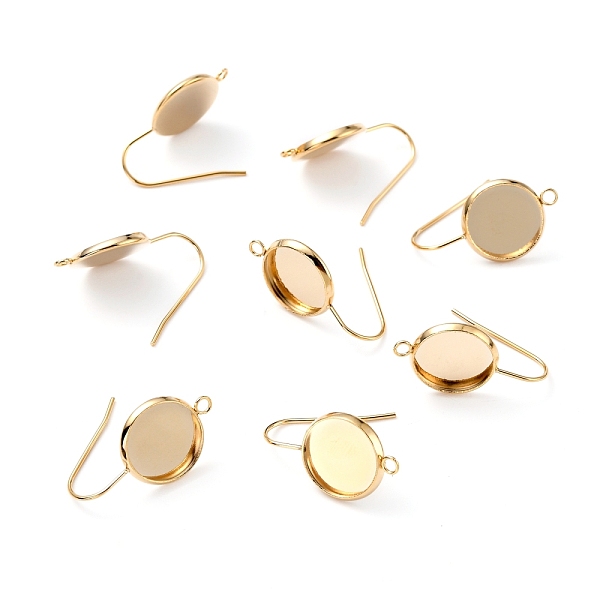 PandaHall 304 Stainless Steel Earring Hooks, with Vertical Loop, Flat Round, Real 18K Gold Plated, 25.5x14x2mm, Hole: 1.8mm, Tray: 12mm, 20...
PandaHall 304 Stainless Steel Earring Hooks, with Vertical Loop, Flat Round, Real 18K Gold Plated, 25.5x14x2mm, Hole: 1.8mm, Tray: 12mm, 20...
