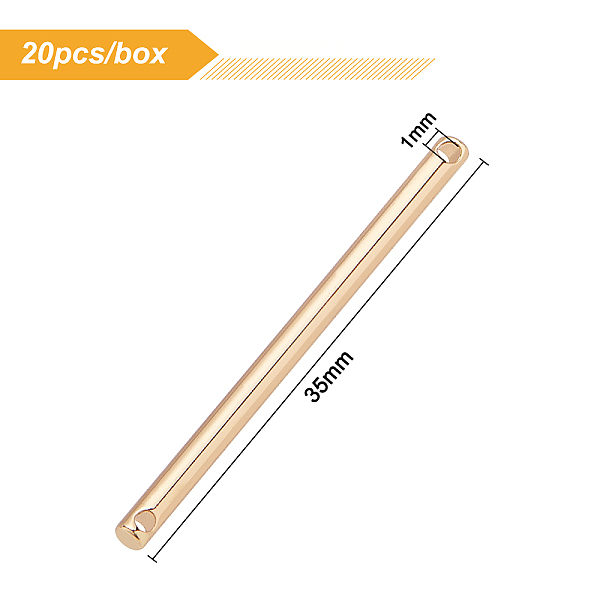 PandaHall Brass Links Connectors, Bar, Real 18K Gold Plated, 35x2mm, Hole: 1mm, 20pcs/box Brass Others
PandaHall Brass Links Connectors, Bar, Real 18K Gold Plated, 35x2mm, Hole: 1mm, 20pcs/box Brass Others
