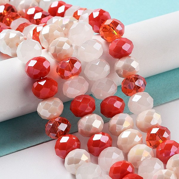 PandaHall Glass Beads Strands, Faceted, Rondelle, Tomato, 10x8mm, Hole: 1mm, about 63~65pcs/strand, 19.2~20 inch(48~50cm) Glass Rondelle Red
PandaHall Glass Beads Strands, Faceted, Rondelle, Tomato, 10x8mm, Hole: 1mm, about 63~65pcs/strand, 19.2~20 inch(48~50cm) Glass Rondelle Red