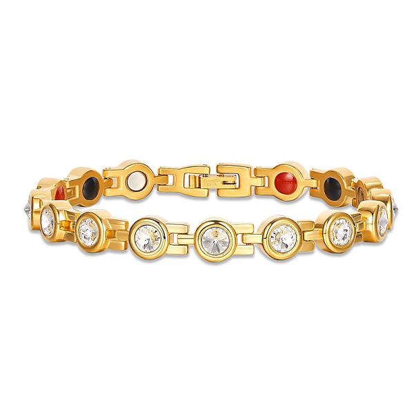 PandaHall SHEGRACE Stainless Steel Watch Band Bracelets, with Grade AAA Cubic Zirconia, Real 18K Gold Plated, 8-1/2 inch(21.5cm) Cubic...
PandaHall SHEGRACE Stainless Steel Watch Band Bracelets, with Grade AAA Cubic Zirconia, Real 18K Gold Plated, 8-1/2 inch(21.5cm) Cubic...