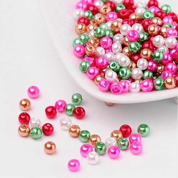 PandaHall Christmas Mix Pearlized Glass Pearl Beads, Mixed Color, 4mm, Hole: 1mm, about 400pcs/bag Glass Round Multicolor
PandaHall Christmas Mix Pearlized Glass Pearl Beads, Mixed Color, 4mm, Hole: 1mm, about 400pcs/bag Glass Round Multicolor