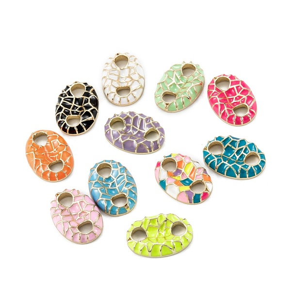 PandaHall Brass Enamel Links Connectors, Real 18K Gold Plated, Oval, Mixed Color, 18x12.5x4mm, Hole: 4mm Brass+Enamel Oval Multicolor
PandaHall Brass Enamel Links Connectors, Real 18K Gold Plated, Oval, Mixed Color, 18x12.5x4mm, Hole: 4mm Brass+Enamel Oval Multicolor