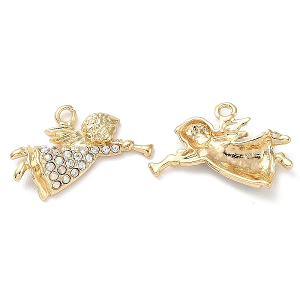 PandaHall Alloy Pendants, with Rhinestone, Golden, Cadmium Free & Nickel Free & Lead Free, Angel Charms, Crystal AB, 20x28x4mm, Hole: 2.2mm..., Clear
PandaHall Alloy Pendants, with Rhinestone, Golden, Cadmium Free & Nickel Free & Lead Free, Angel Charms, Crystal AB, 20x28x4mm, Hole: 2.2mm..., Clear