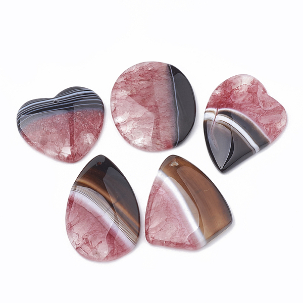 PandaHall Dyed Natural Crackle Agate Pendants, Mixed Shape, Pale Violet Red, 35~54x33~40x5~6mm, Hole: 1~1.5mm Crackle Agate Mixed Shapes..., Pink
PandaHall Dyed Natural Crackle Agate Pendants, Mixed Shape, Pale Violet Red, 35~54x33~40x5~6mm, Hole: 1~1.5mm Crackle Agate Mixed Shapes..., Pink