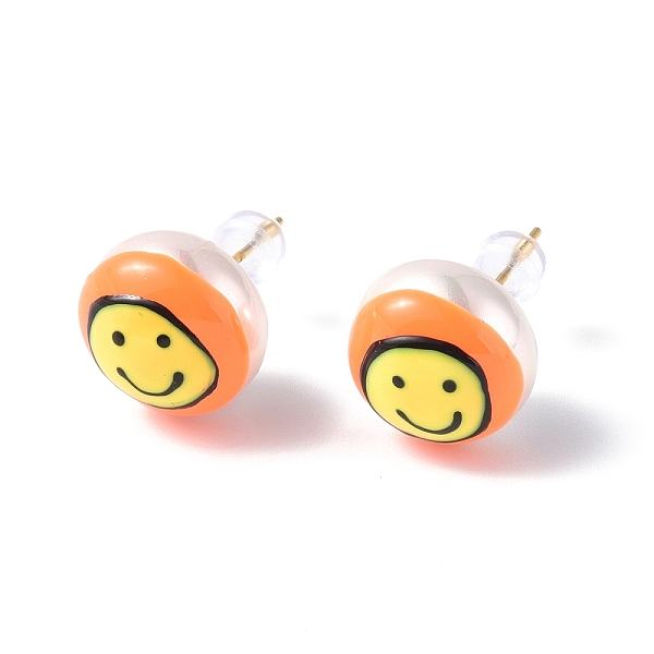 PandaHall Natural Shell Smiling Face Stud Earrings with Enamel, Real 18K Gold Plated Brass Jewelry for Women, Dark Orange, 15mm, Pin: 0.8mm...
PandaHall Natural Shell Smiling Face Stud Earrings with Enamel, Real 18K Gold Plated Brass Jewelry for Women, Dark Orange, 15mm, Pin: 0.8mm...