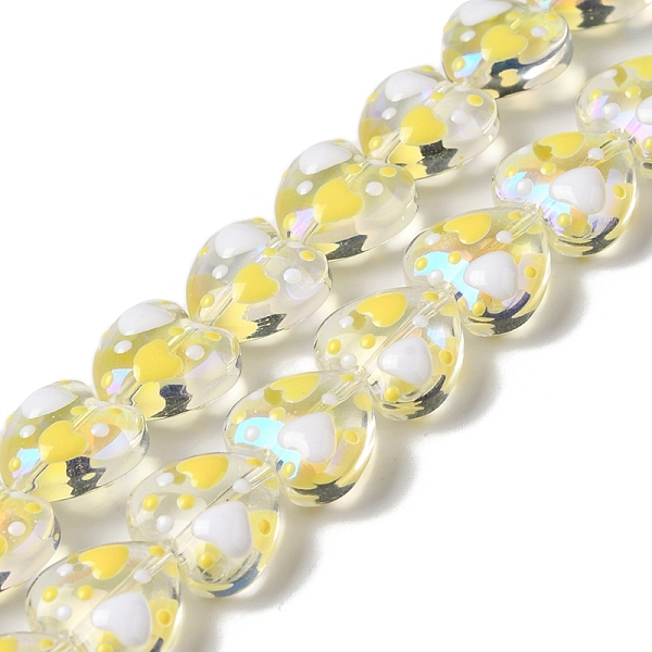 PandaHall Handmade Glass Beads Strands, with Enamel, Heart, Yellow, 11~12x12~12.5x6~6.5mm, Hole: 0.6mm, about 30pcs/strand, 13.27''(33.7cm)...
PandaHall Handmade Glass Beads Strands, with Enamel, Heart, Yellow, 11~12x12~12.5x6~6.5mm, Hole: 0.6mm, about 30pcs/strand, 13.27''(33.7cm)...