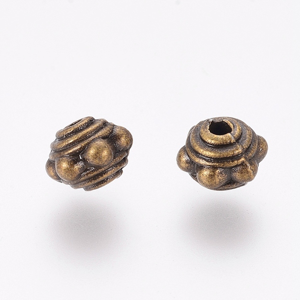 PandaHall Tibetan Style Alloy Spacer Beads, Lead Free & Cadmium Free, Antique Bronze, 7x5.5mm, Hole: 1mm Alloy Round
PandaHall Tibetan Style Alloy Spacer Beads, Lead Free & Cadmium Free, Antique Bronze, 7x5.5mm, Hole: 1mm Alloy Round