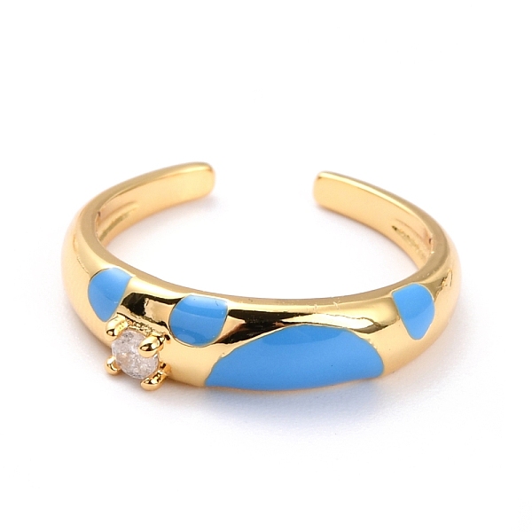 PandaHall Brass Micro Pave Clear Cubic Zirconia Cuff Rings, Open Rings, with Enamel, Golden, Dodger Blue, US Size 6 3/4(17.1mm) Brass+Cubic...
PandaHall Brass Micro Pave Clear Cubic Zirconia Cuff Rings, Open Rings, with Enamel, Golden, Dodger Blue, US Size 6 3/4(17.1mm) Brass+Cubic...