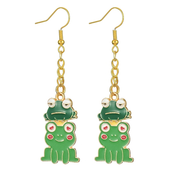 PandaHall Alloy Enamel Frog Dangle Earrings with Iron Earring Pins for Women, Dark Green, 65x17mm Alloy Frog
PandaHall Alloy Enamel Frog Dangle Earrings with Iron Earring Pins for Women, Dark Green, 65x17mm Alloy Frog