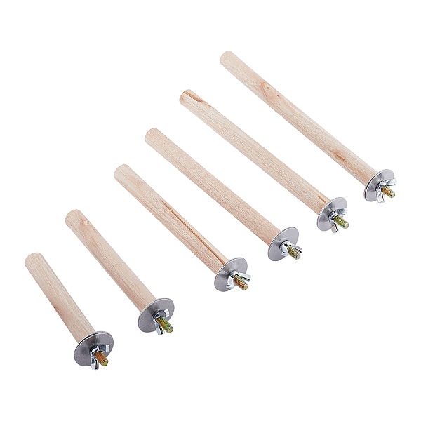 PandaHall Parrot Perch Stand, Natural Wood Bird Stand, Perches, for Bird Cage, BurlyWood, 6pcs/set Wood Orange
PandaHall Parrot Perch Stand, Natural Wood Bird Stand, Perches, for Bird Cage, BurlyWood, 6pcs/set Wood Orange