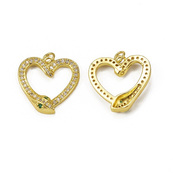 PandaHall Brass Micro Pave Cubic Zirconia Pendants, with Jump Ring, Heart with Snake Charm, Golden, 22x22x4.5mm, Hole: 3mm Brass+Cubic..., Clear
PandaHall Brass Micro Pave Cubic Zirconia Pendants, with Jump Ring, Heart with Snake Charm, Golden, 22x22x4.5mm, Hole: 3mm Brass+Cubic..., Clear