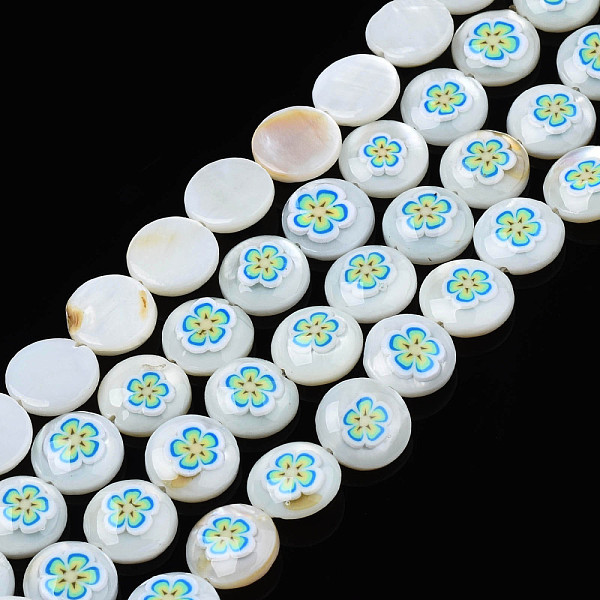 PandaHall Natural Freshwater Shell Enamel Beads, Flat Round with Flower, Deep Sky Blue, 9x3mm, Hole: 0.8mm, about 42pcs/strand, 14.57 inch...
PandaHall Natural Freshwater Shell Enamel Beads, Flat Round with Flower, Deep Sky Blue, 9x3mm, Hole: 0.8mm, about 42pcs/strand, 14.57 inch...