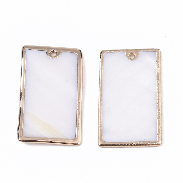 PandaHall Natural Freshwater Shell Pendants, Brass Edge Golden Plated, Rectangle, Seashell Color, 29x17x1~2mm, Hole: 1.2mm Freshwater Shell...
PandaHall Natural Freshwater Shell Pendants, Brass Edge Golden Plated, Rectangle, Seashell Color, 29x17x1~2mm, Hole: 1.2mm Freshwater Shell...