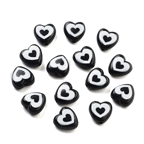 PandaHall Opaque Acrylic Beads, Heart, Black, 8.5x8.5x4mm, Hole: 1mm Acrylic Heart Black
PandaHall Opaque Acrylic Beads, Heart, Black, 8.5x8.5x4mm, Hole: 1mm Acrylic Heart Black