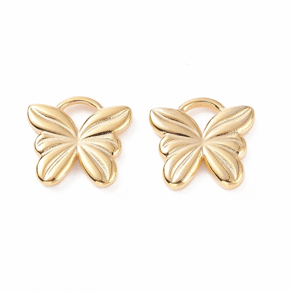PandaHall 304 Stainless Steel Charms, Butterfly, Golden, 9.5x10x1.5mm, Hole: 2x2mm 304 Stainless Steel Butterfly
PandaHall 304 Stainless Steel Charms, Butterfly, Golden, 9.5x10x1.5mm, Hole: 2x2mm 304 Stainless Steel Butterfly