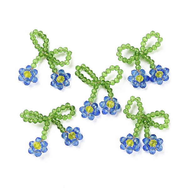 PandaHall Glass Beaded Pendants, with Copper Wire, Bowknot with Flower Charms, Royal Blue, 25~27x25~28x5~5.5mm, Hole: 5.5x7.5mm Glass...
PandaHall Glass Beaded Pendants, with Copper Wire, Bowknot with Flower Charms, Royal Blue, 25~27x25~28x5~5.5mm, Hole: 5.5x7.5mm Glass...