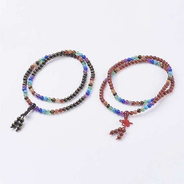 PandaHall Natural Agate Mala Beads Necklaces, Dyed & Heated, with Alloy Findings, Mixed Color, 27.7 inch(70.5cm) Natural Agate Multicolor
PandaHall Natural Agate Mala Beads Necklaces, Dyed & Heated, with Alloy Findings, Mixed Color, 27.7 inch(70.5cm) Natural Agate Multicolor