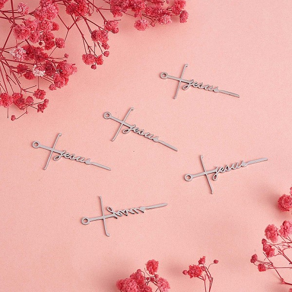 PandaHall 10Pcs Jesus Cross Charm Pendant Cross Faith Charm Necklace Stainless Steel Pendant for Christian Religious Jewelry Gifts Making...
PandaHall 10Pcs Jesus Cross Charm Pendant Cross Faith Charm Necklace Stainless Steel Pendant for Christian Religious Jewelry Gifts Making...