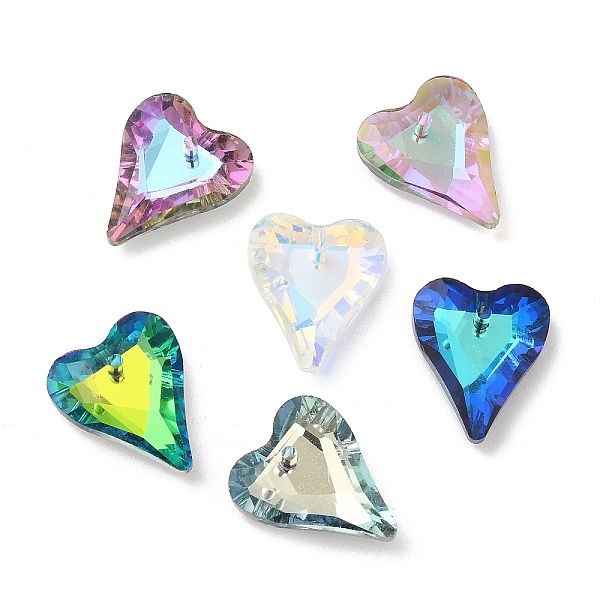 PandaHall Electroplated Glass Pendants, Back Plated, Faceted, Heart Charms, Mixed Color, 17.5x14x5mm, Hole: 1.2mm Glass Heart Multicolor
PandaHall Electroplated Glass Pendants, Back Plated, Faceted, Heart Charms, Mixed Color, 17.5x14x5mm, Hole: 1.2mm Glass Heart Multicolor