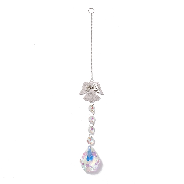 PandaHall Hanging Suncatcher, Iron & Faceted Glass Pendant Decorations, with Jump Ring, Angel, Clear AB, 345x1mm, Hole: 11mm Iron Angel &..., White
PandaHall Hanging Suncatcher, Iron & Faceted Glass Pendant Decorations, with Jump Ring, Angel, Clear AB, 345x1mm, Hole: 11mm Iron Angel &..., White
