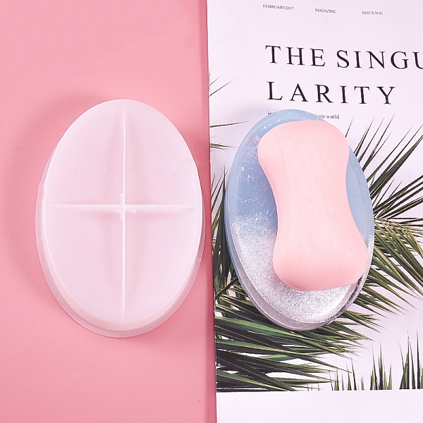 PandaHall Silicone Soap Holder Molds, Resin Casting Molds, for UV Resin, Epoxy Resin Craft Making, Oval, 134x94mm Silicone Oval
PandaHall Silicone Soap Holder Molds, Resin Casting Molds, for UV Resin, Epoxy Resin Craft Making, Oval, 134x94mm Silicone Oval