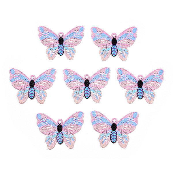 PandaHall Spray Painted 430 Stainless Steel Filigree Pendants, Butterfly Charm, Pink, 16x20x0.5mm, Hole: 1mm 430 Stainless Steel Butterfly...
PandaHall Spray Painted 430 Stainless Steel Filigree Pendants, Butterfly Charm, Pink, 16x20x0.5mm, Hole: 1mm 430 Stainless Steel Butterfly...
