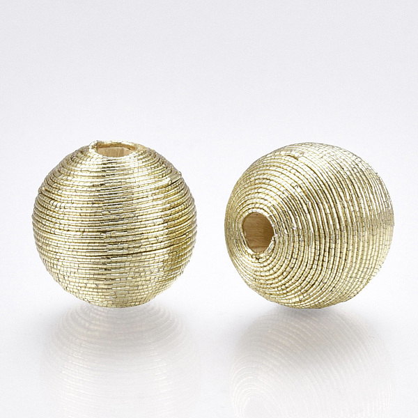 PandaHall Wood Beads Covered with Polyester Cord Wire, Round, Gainsboro, 18~19x17.5~18mm, Hole: 3.5~4mm Polyester Round Gray
PandaHall Wood Beads Covered with Polyester Cord Wire, Round, Gainsboro, 18~19x17.5~18mm, Hole: 3.5~4mm Polyester Round Gray