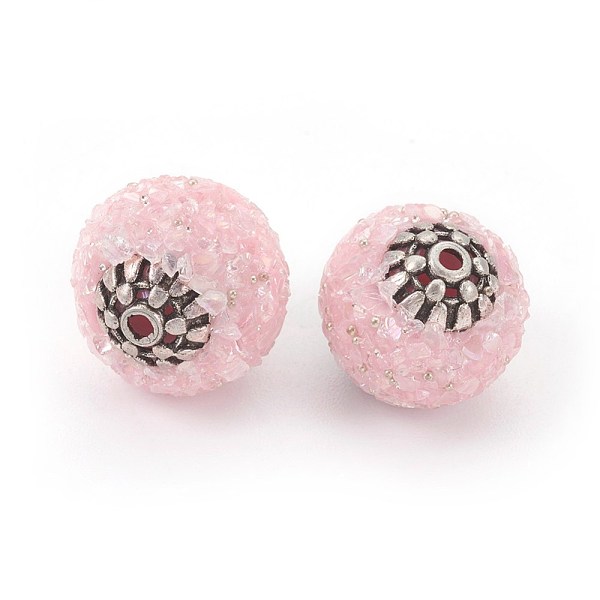 PandaHall Handmade Indonesia Beads, with Metal Findings, Glass, Round, Antique Silver, Pink, 15~15.5x14~15mm, Hole: 1.4mm Polymer Clay Round...
PandaHall Handmade Indonesia Beads, with Metal Findings, Glass, Round, Antique Silver, Pink, 15~15.5x14~15mm, Hole: 1.4mm Polymer Clay Round...