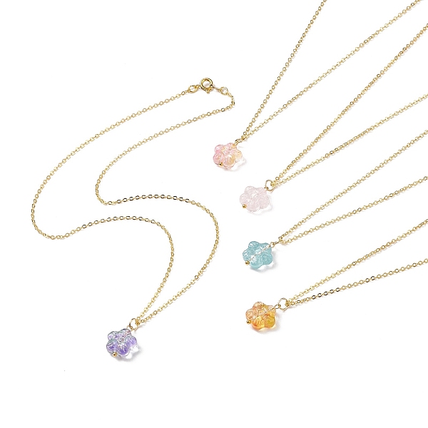PandaHall 5Pcs 5 Color Glass Plum Blossom Pendant Necklaces Set with Brass Cable Chains for Women, Mixed Color, 17.72 inch(45cm), 1Pc/color..., Multicolor
PandaHall 5Pcs 5 Color Glass Plum Blossom Pendant Necklaces Set with Brass Cable Chains for Women, Mixed Color, 17.72 inch(45cm), 1Pc/color..., Multicolor