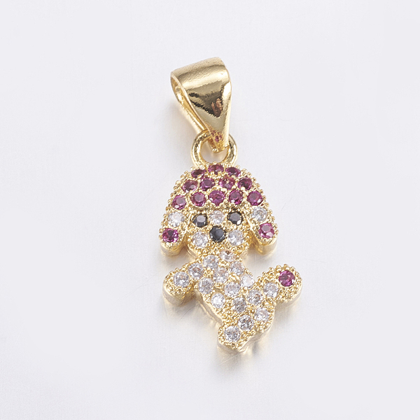 PandaHall Brass Micro Pave Cubic Zirconia Puppy Pendants, Long-Lasting Plated, Real 18K Gold Plated, Dog Charms, 15x9x2.5mm, Hole: 3x4.5mm...
PandaHall Brass Micro Pave Cubic Zirconia Puppy Pendants, Long-Lasting Plated, Real 18K Gold Plated, Dog Charms, 15x9x2.5mm, Hole: 3x4.5mm...