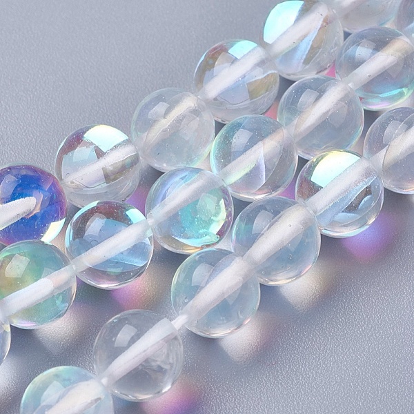 PandaHall Synthetic Moonstone Beads Strands, Holographic Beads, Round, Clear, 6mm, Hole: 1mm, about 64pcs/strand, 15.3 inch(39cm) Moonstone...
PandaHall Synthetic Moonstone Beads Strands, Holographic Beads, Round, Clear, 6mm, Hole: 1mm, about 64pcs/strand, 15.3 inch(39cm) Moonstone...
