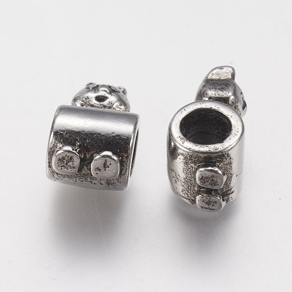 PandaHall Ion Plating(IP) 304 Stainless Steel European Beads, Large Hole Beads, Bear, Antique Silver, 16x8x8mm, Hole: 5mm 304 Stainless...
PandaHall Ion Plating(IP) 304 Stainless Steel European Beads, Large Hole Beads, Bear, Antique Silver, 16x8x8mm, Hole: 5mm 304 Stainless...