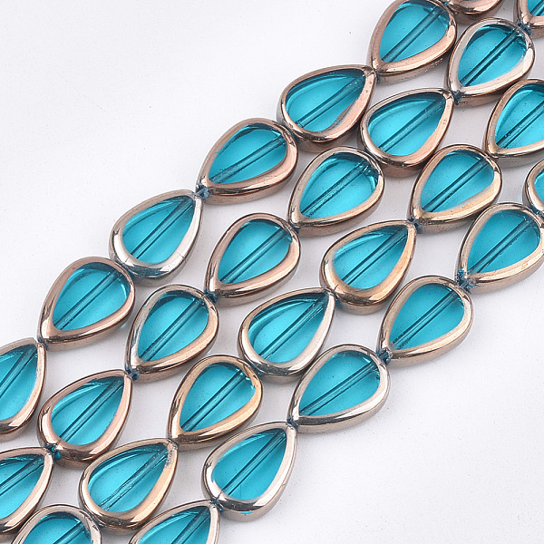 PandaHall Electroplate Glass Beads Strands, Edge Plated, Teardrop, Deep Sky Blue, 16.5x11.5x5mm, Hole: 1mm, about 20pcs/strand, 12.9 inch...
PandaHall Electroplate Glass Beads Strands, Edge Plated, Teardrop, Deep Sky Blue, 16.5x11.5x5mm, Hole: 1mm, about 20pcs/strand, 12.9 inch...